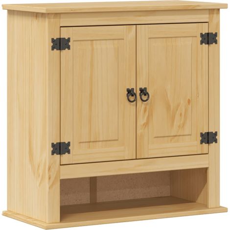 Bathroom Wall Cabinet Corona 70x33x71.5 cm Solid Wood Pine vidaXL