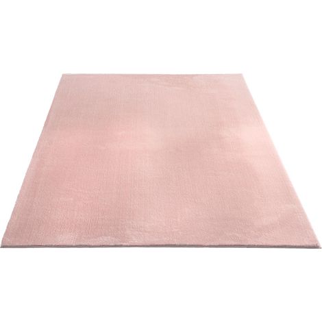 FLOORNOVO Hochflor Teppich Pink einfarbig - 340 x 240 cm - Besonders Weicher Teppich Wohnzimmer & Badezimmerteppich - Pflegeleicht - vielseitig einsetzbar im Innenbereich (1/5)