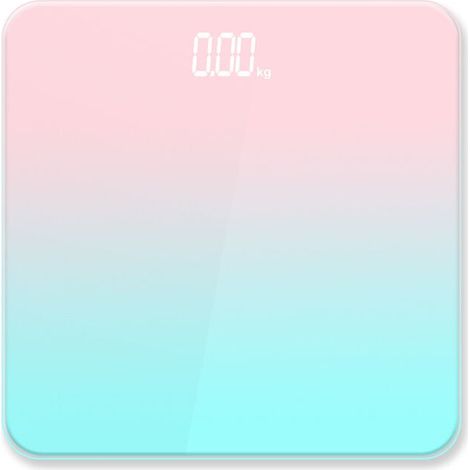 Báscula de baño, pantalla LCD, alta precisión con pantalla brillante, alta exactitud de hasta 180 kg/400 lb, antideslizante, polvo de aurora LED (1/5)