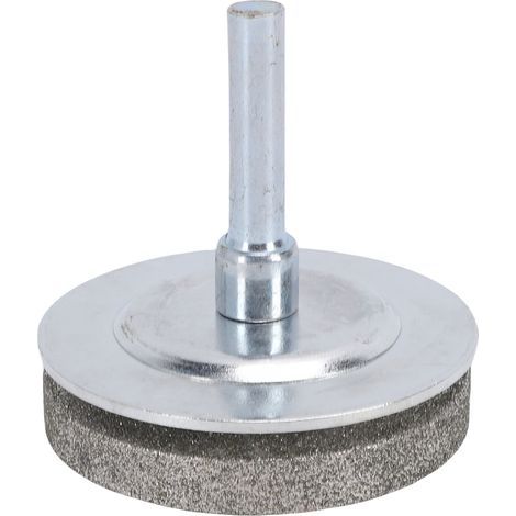 Affûteur de lames diamanté grain 100 – Meule entièrement métallique pour perceuse électrique ou manuelle, tige 5 mm, compatible tondeuses, coupe-bordures, ciseaux et forets (1/5)
