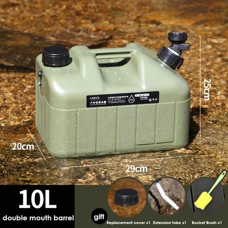 Seau de rangement pour bouteille d'eau de 25 L avec robinet, sac à eau de camping portable en PE, seau en plastique PC de qualité alimentaire pour le camping et les activités de plein air. Grand seau (1/5)