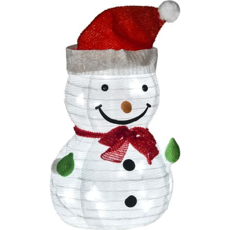Weihnachtsdekoration Schneemann Outdoor.Weihnachtsdeko Weihnachtslicht, inkl. LEDS, 30 cm x 30 cm x 51 cm, Rot+Weiß (1/5)