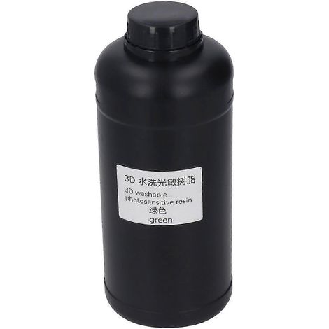 1000 ml 3D-Druckharz, wasserlösliches Photopolymer, hochfest, UV-härtend, universell für LCD-/DLP-Drucker, grüne Farbe (1/5)