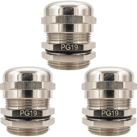 PG19-Kabelverschraubungen, M24x1,5-Gewinde, IP68 wasserdicht, vernickeltes Kupfer, für 12–16 mm² Kabel, Schalttafel (1/5)