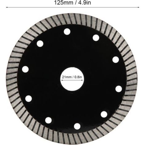 Lame de scie diamantée - Tbest - 125 mm - Haute qualité - Durable - Efficacité de coupe élevée (1/4)