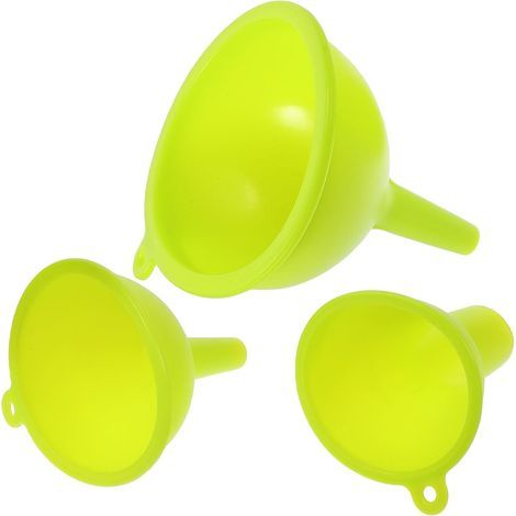 Set mit 3 leichten, grünen Silikon-Küchentrichtern, vielseitig einsetzbar, verschiedene Größen für Öl und Zutaten, zum Befüllen von Flaschen und Gläsern (1/5)