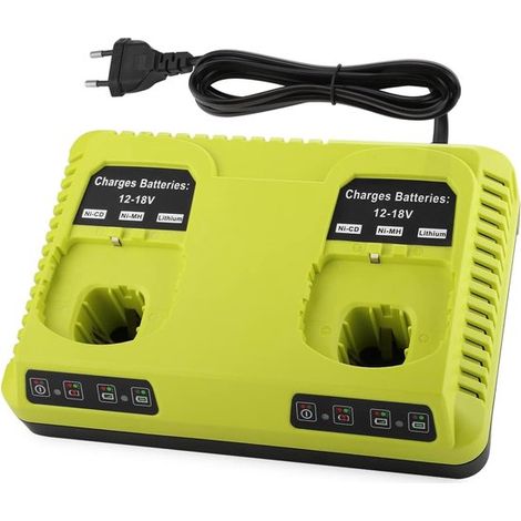 Adecuado para el cargador P117 para baterías Ryobi One+ de 18 V P108 P107 P104 P105 P102 P103 P117 P118 cargadores baterías Ryobi iones litio/Ni (1/5)