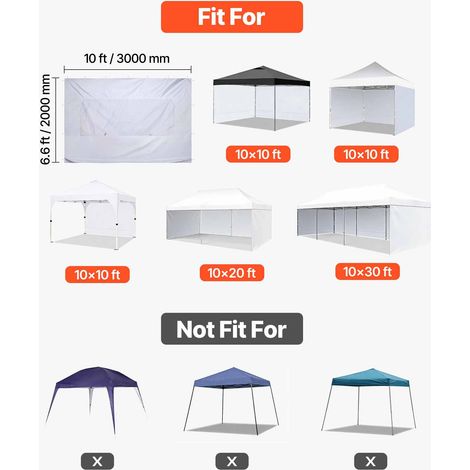 Paroi Latérale de Tonnelle 3x2 m Panneau Latéral de Tente Tonnelle pour Événements Extérieur, Stands de Vendeur, Camping, Pique-niq… (1/5)