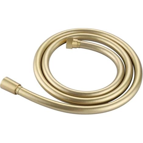 Manguera de ducha de PVC - Manguera flexible - Comodidad para ducharse - Diseño anti-torsiones - 150 cm - Dorado (1/5)