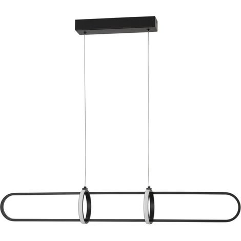 Merano Antonino Bar Suspension Plafonnier Aluminium Noir Mat LED 31.2W 2142Lm 3000K