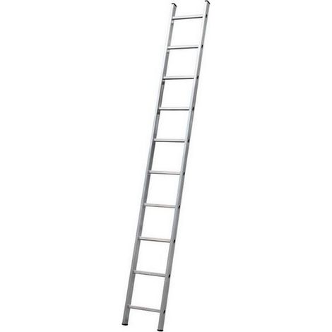 Scala ad un elemento in alluminio leggero e resistente con pioli a sezione quadrata -14 gradini (1/5)