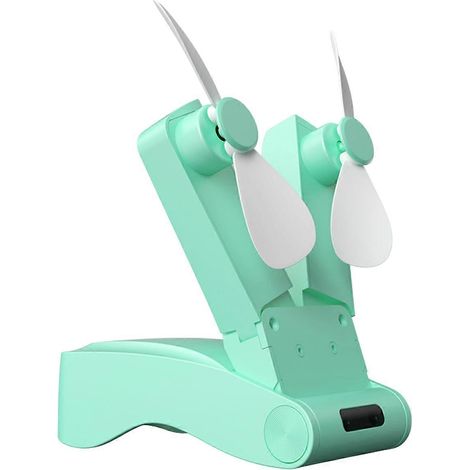 Ventilateur de bureau compact et silencieux, alimenté par USB, avec lumière LED, électrique et rechargeable, idéal pour le camping.