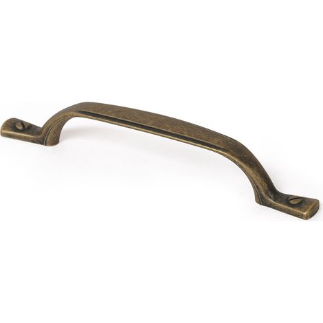 Asa en zamak con acabado cuero, dimensiones: 140x14x24mm, entrepuntos: 96mm -