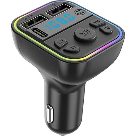 Trasmettitore FM wireless Bluetooth per auto, lettore MP3, adattatore radio e caricatore USB (1/5)