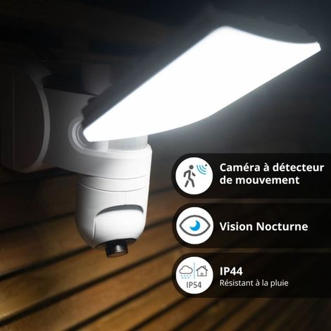 Projecteur mural connecté avec caméra HD – Détecteur de mouvement 2200 lumens IP44 – Aluminium – KPRCAM2000 – Kozii — vue 4