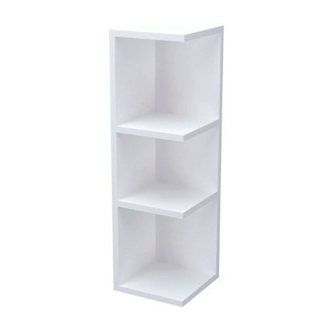 ONDEE - Mueble simple espejo  - Blanco - Melamina y frente de vidrio espejo - 20x65cm (1/5)