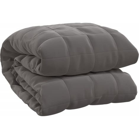 Gewichtsdecke Grau 155x220 cm 11 kg Stoff vidaXL