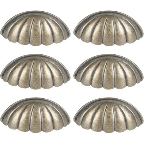 6 pomos de concha, tiradores de puerta náuticos, estilo vintage para armarios, cajones, alacenas, cajones, cómodas y muebles de cocina. (1/4)