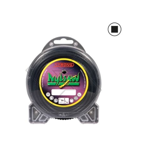 Valva filo decespugliatore STRONG NYLSAW quadra seghettata Ø 3,5mm lunghezza 9m