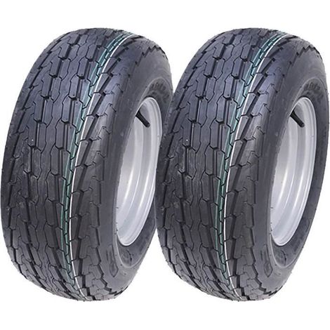 Parnells 20.5x8-10 Remorque Roues 8ply Haute Vitesse Route Légal Pneus , 4 Clou Jantes - Set De 2