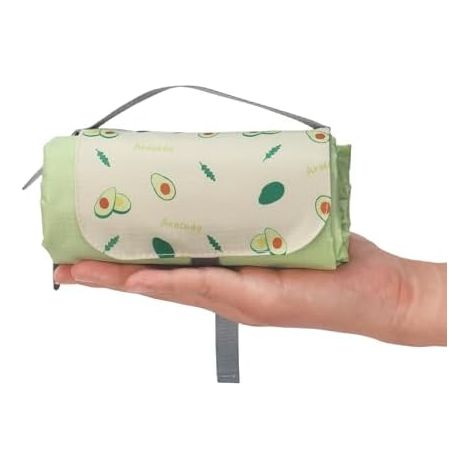 Picknickdecke 150 x 200 cm – Wasserdicht, Ultraleicht & Kompakt  Outdoor Decke in Grün für Picknick, Camping, Strand & Wandern  Modell BergWiese