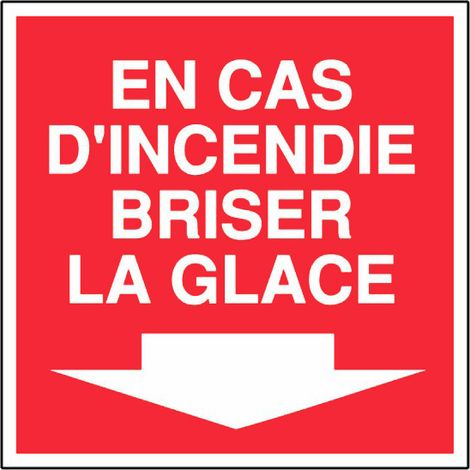 Panneau En cas d'incendie briser la glace - Rigide 200x200mm - 4030371