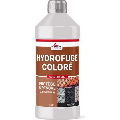 Arcane Industries – Imperméabilisant coloré pour toiture – Hydrofuge oléofuge teinté – 250 ml – Pour tuiles, béton, ciment, fibrociment, ardoise – RAL 9004