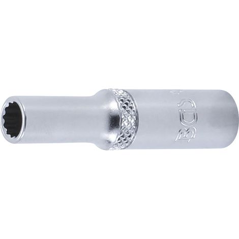Llave de vaso 12 caras, larga  entrada 6,3 mm (1/4")  6 mm