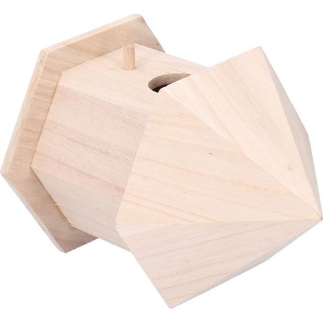 Maison pour oiseaux en bois - Nichoir avec support pour jardin extérieur - Dimension approx. 17x24x15cm - Nature (1/5)