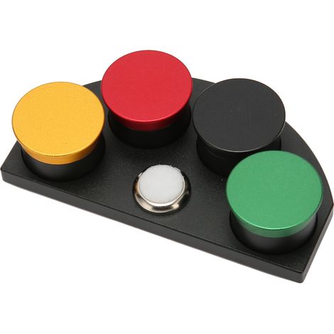 Plat à huile pour montres avec couvercle en alliage d'aluminium et céramique, 4 plats pour horlogers, support de tasses, multicolore (1/4)