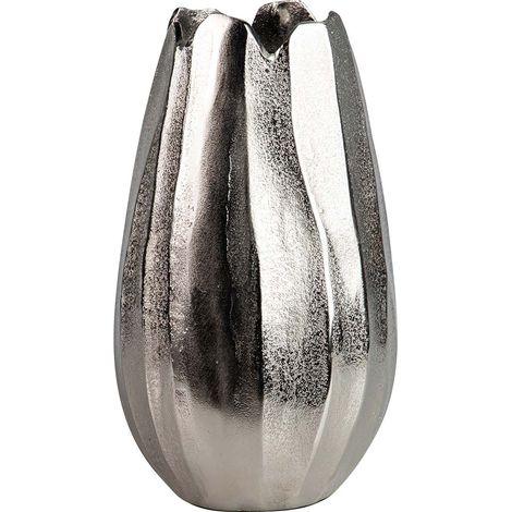 Silberne Aluminiumvase 16X16X29 cm (1/4)