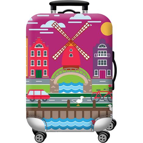 Housse de protection élastique et lavable pour valise de voyage, housses à bagages (L) (1/5)