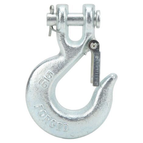 5/16 inch Clevis Sliding Hook – Carbon Steel – Max Load 4700 lbs – Safety Latch for 5000 to 6000 lb Winch (1/5)