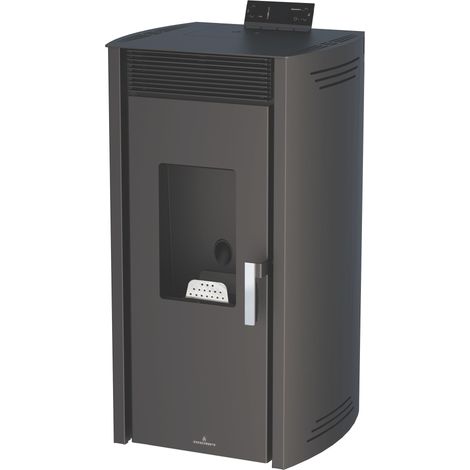 BRONPI - TermoEstufa de Pellet Color Negro Modelo NOA-H-NE de 16 kW