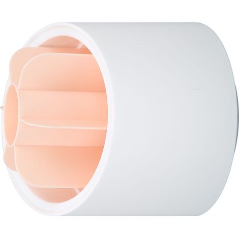Porte-stylo rotatif à 7 compartiments, rotation à 360°, rangement pour fournitures de bureau avec tapis antidérapant, idéal pour le bureau, la maison et l'école. Rose. (1/5)