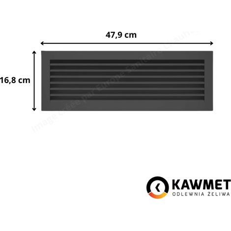 Grille de ventilation 17x49 Hide Kawmet - Couleur noir