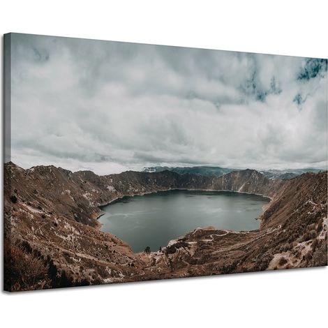 Leinwanddruck Natursee in den Bergen 120x80 cm