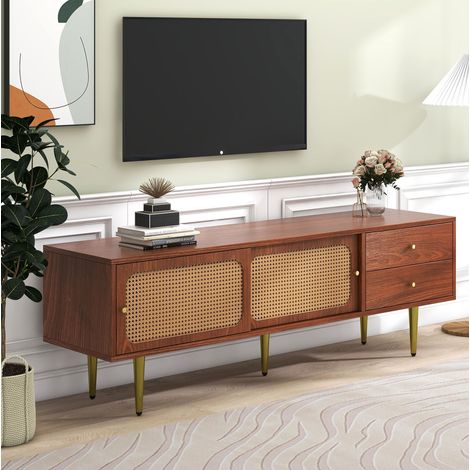 mobile tv 160x40x60 con ante scorrevoli e cassetti HAVRYA (1/5)