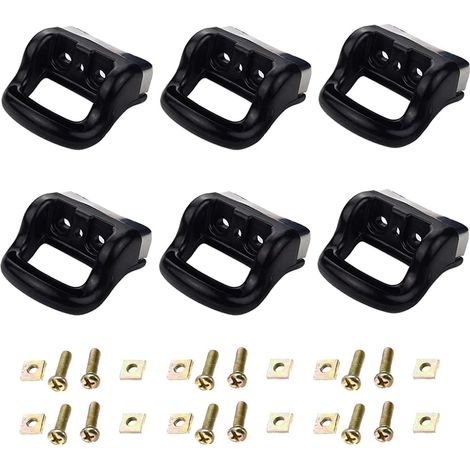 Poignées Pour Casserole - 6 Pièces - Fixation Par Vis - Plastique Noir - Compatible Avec Autocuiseurs Et Casseroles (1/5)