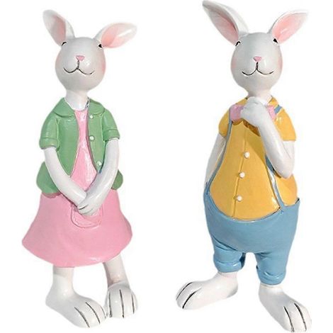 Décoration de Pâques : Figurines d'animaux mignons en résine pour la maison ou le bureau (1/5)