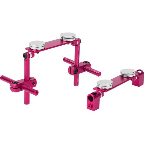 Coque magnétique invisible en aluminium pour voiture RC HSP 1/10 - Montage facile (Rose) (1/5)