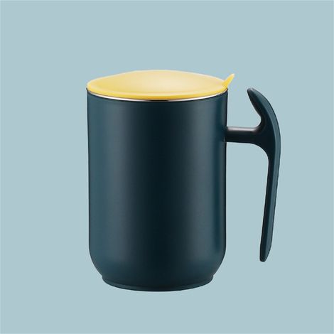 Tasse Isotherme Acier Inoxydable 550ml Double Paroi Anti-Fuite, Anti-Brûlure, Givrée - Vert Foncé pour Maison, Café, Bureau (1/5)