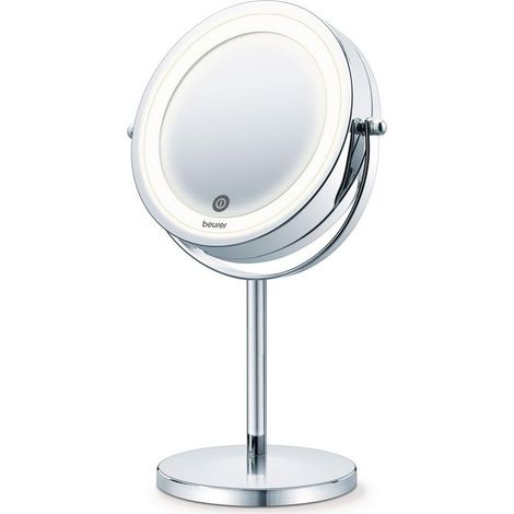 Beurer BS 55 Specchio Cosmetico Illuminato con Sensore Tattile Ingrandimento 7X Silver (1/2)