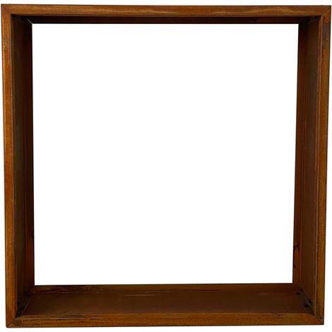 Kaminholzregal Brennholzregal Edelrost 100x100x25 cm Holzregal Rost Cortenstahl (1/5)