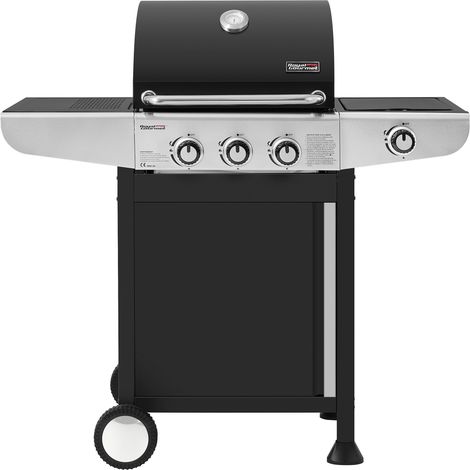 Barbecue Gaz à 3 Brûleurs avec Brûleur Latéral - Gril à Gaz de Puissance 10 kW avec 2 Grille en Fonte, Argenté - Royal Gourmet (1/5)