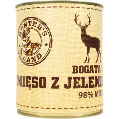 Terre du chasseur, riche en viande de cerf (98 % de viande), 850 g
