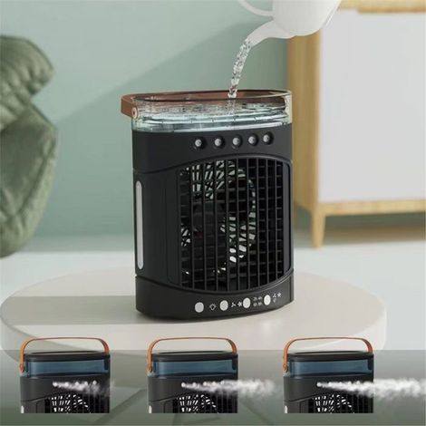Climatiseur - Refroidissement Par Atomisation Ultrasonique - Pour Chambre À Coucher - 2 Vitesses - Lumière 7 Couleurs - 700 Ml (1/5)