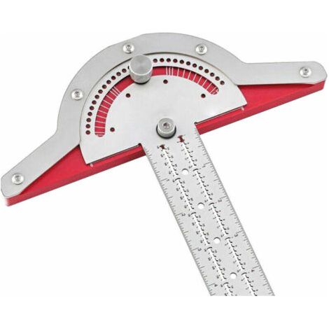 royaluxe -Divers accessoire pour un outil multifonction，Règle de bord de menuisier de 15 pouces rapporteur en acier inoxydable outil de rapporteur de menuisier outil de rapporteur d'angle à deux bras  (1/4)