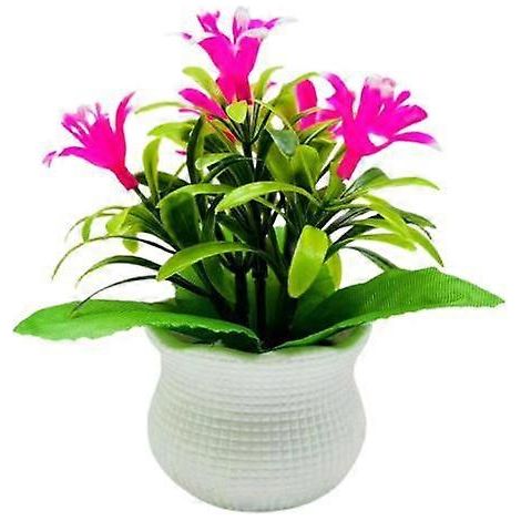 Plantes artificielles en pot, 5 têtes d'orchidées, centre de table pour la maison ou le bureau, fleurs artificielles pour mariagerose (1/5)