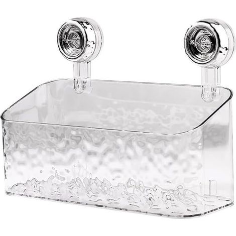 Panier de douche à ventouses, sans perçage, étagère de douche suspendue, étagère de salle de bain, étagère murale avec trou d'évacuation, étagère de rangement pour salle de bain